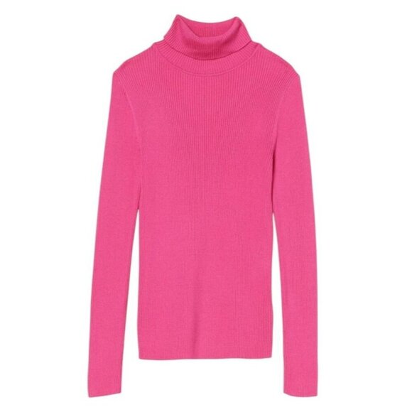 Amazon Essentials Women's Bright Pink Slim Fit Turtleneck Sweater SIZE-XL - Picture 1 of 8